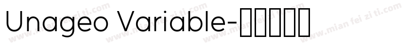 Unageo Variable字体转换